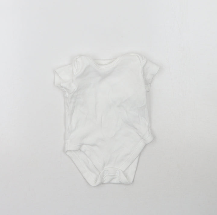 Nutmeg Baby White Babygrow One-Piece Size 0-3 Months