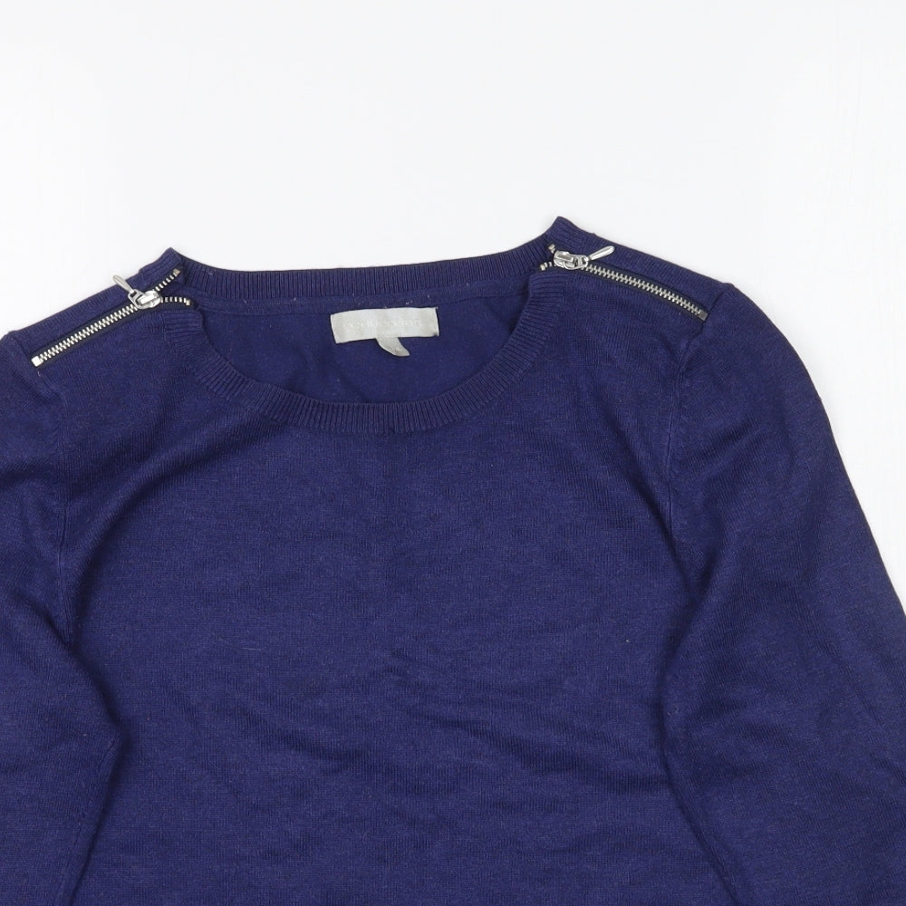 Debenhams Womens Blue  Knit Pullover Jumper Size 14