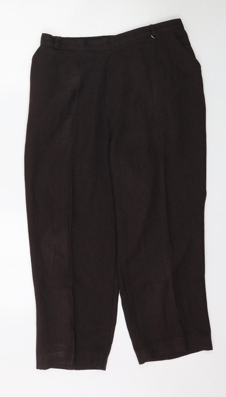 Autonomy Womens Brown Trousers Size 14 L24 in