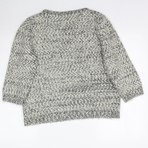 Debenhams Womens Grey  Knit Pullover Jumper Size 16
