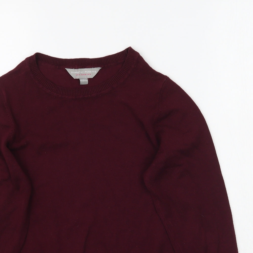 Dorothy Perkins Womens Red  Knit Pullover Jumper Size 8