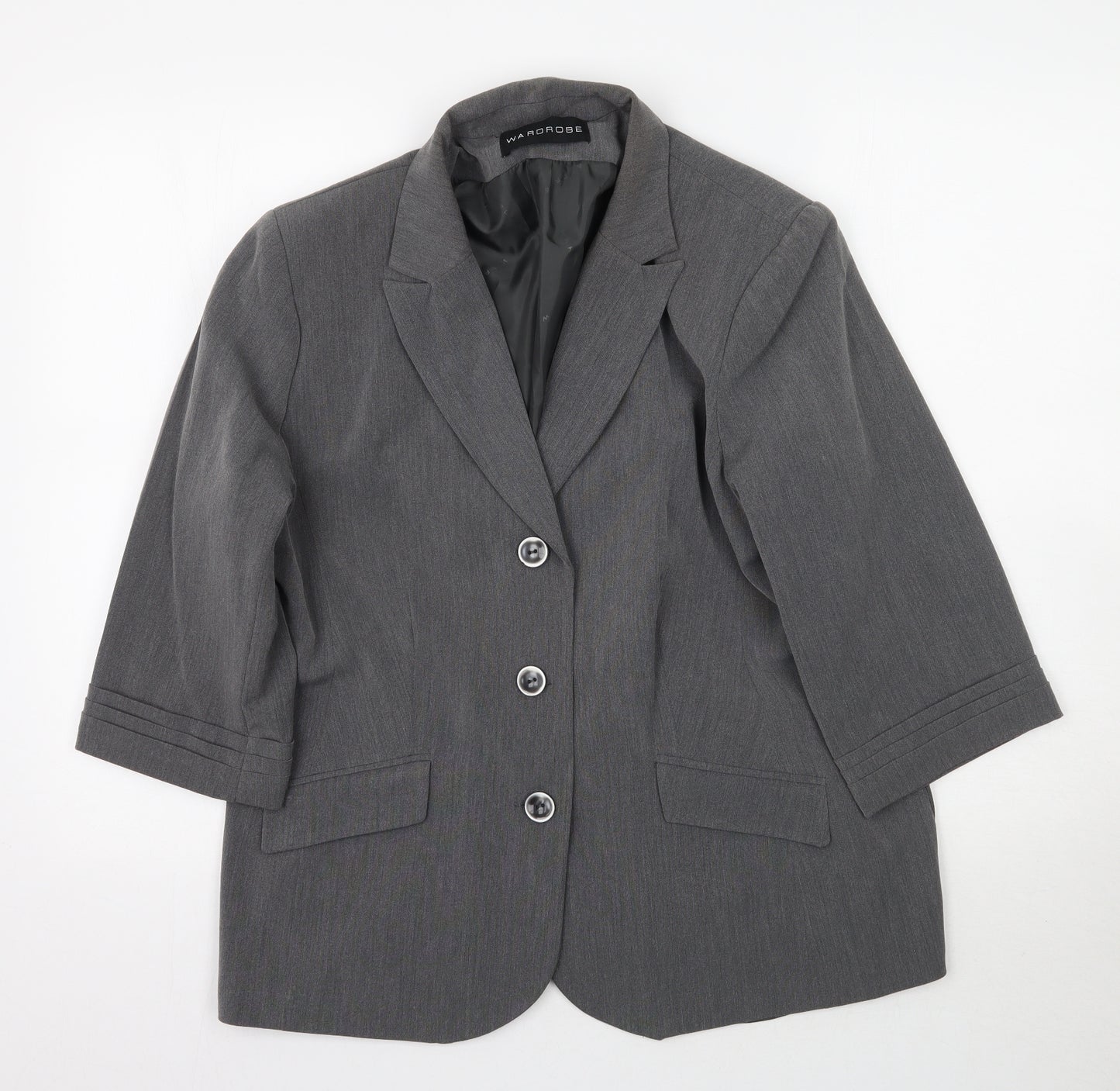 Wardrobe Womens Grey   Jacket Blazer Size 16