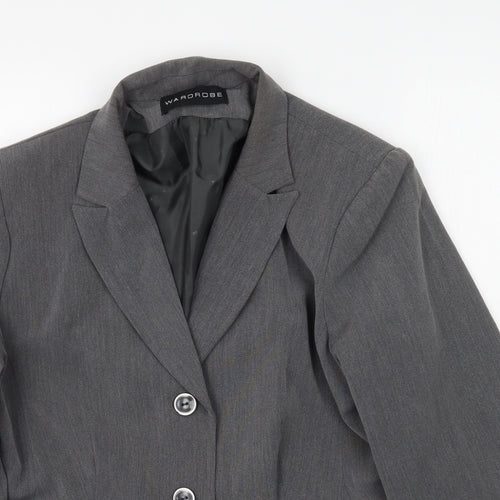 Wardrobe Womens Grey   Jacket Blazer Size 16