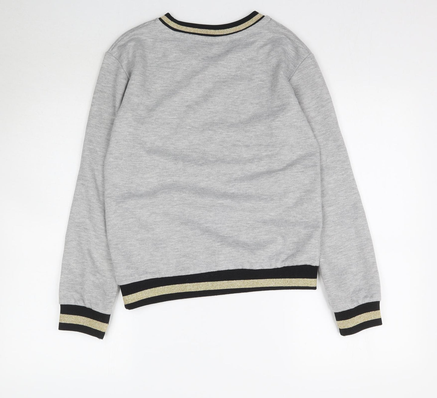 Primark Womens Grey   Pullover Sweatshirt Size 4  - Harry Potter Hufflepuff