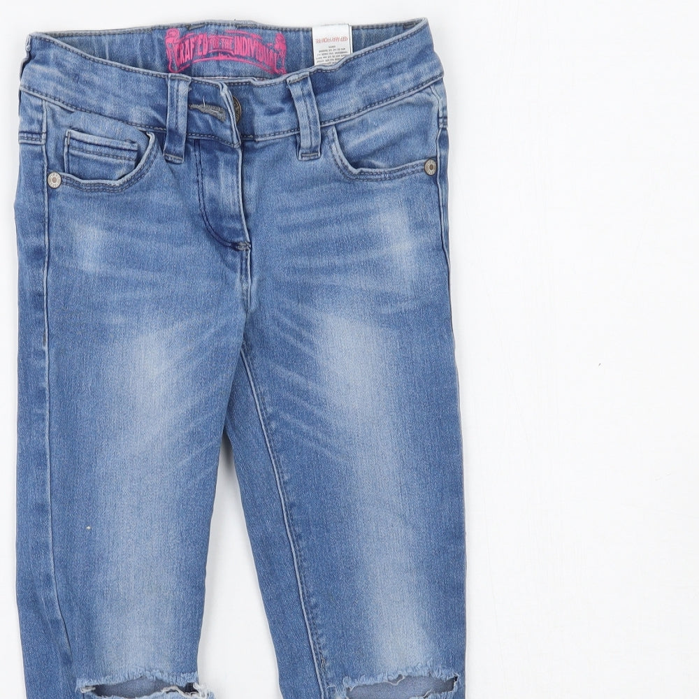 NEXT Girls Blue  Denim Skinny Jeans Size 6 Years