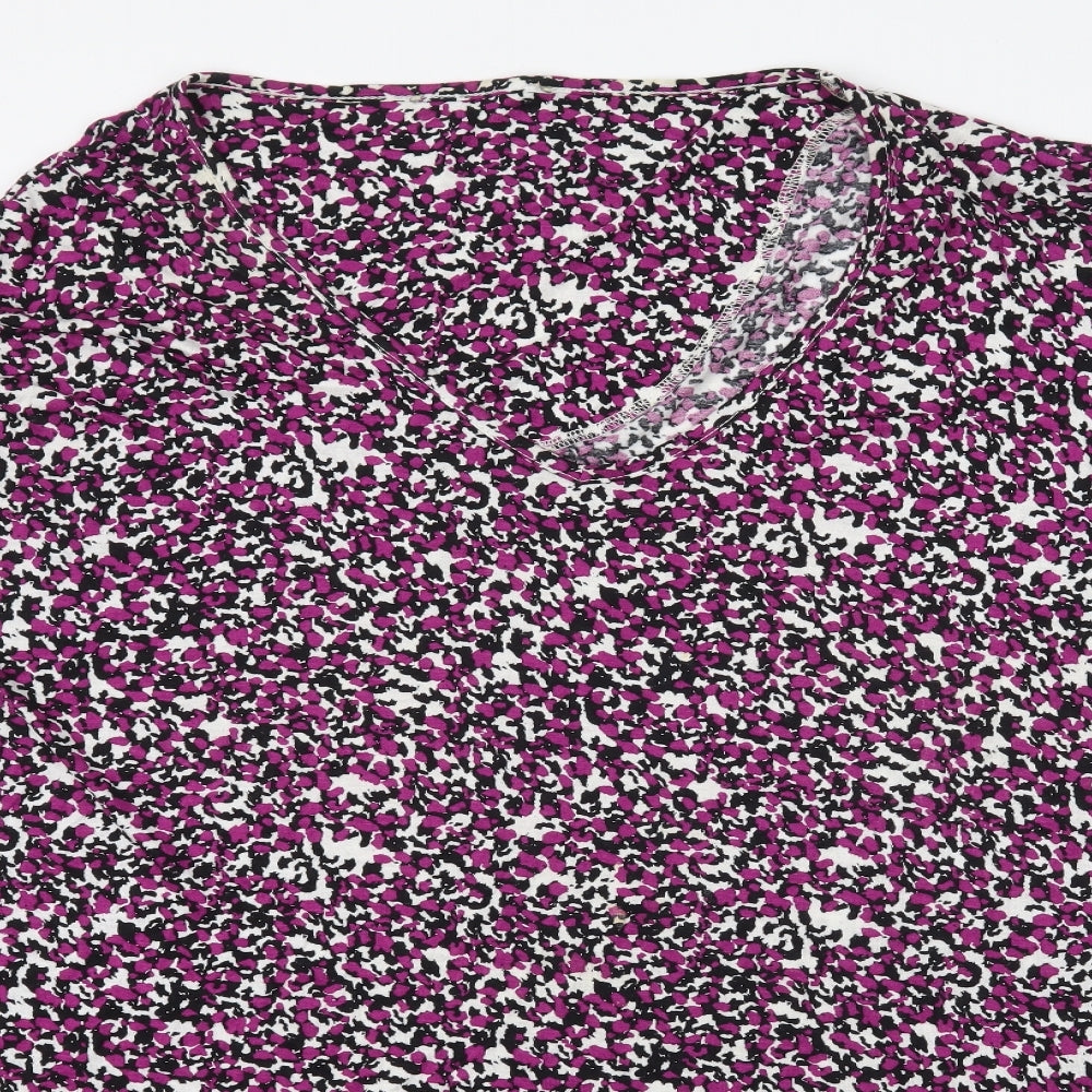 George Womens Purple Polka Dot  Basic T-Shirt Size 22  - Speckled