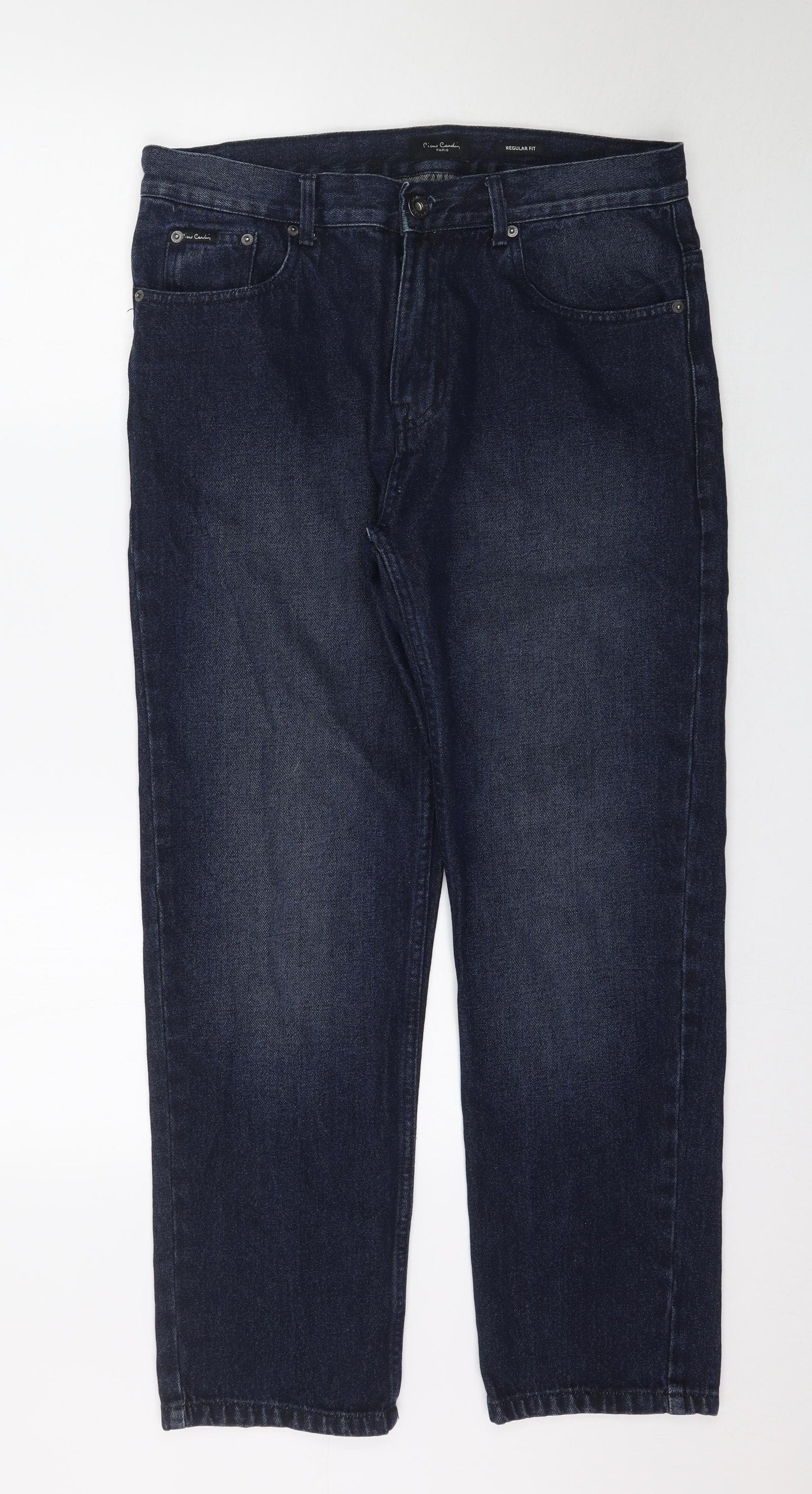 Pirre Cardin Mens Blue  Denim Straight Jeans Size 36 L30 in