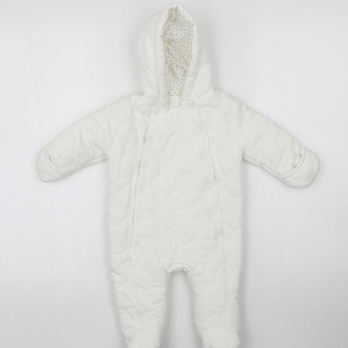 George Baby White   Overcoat Coat Size 3-6 Months