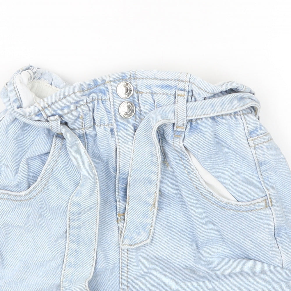 River Island Girls Blue  Denim Boyfriend Shorts Size 9-10 Years