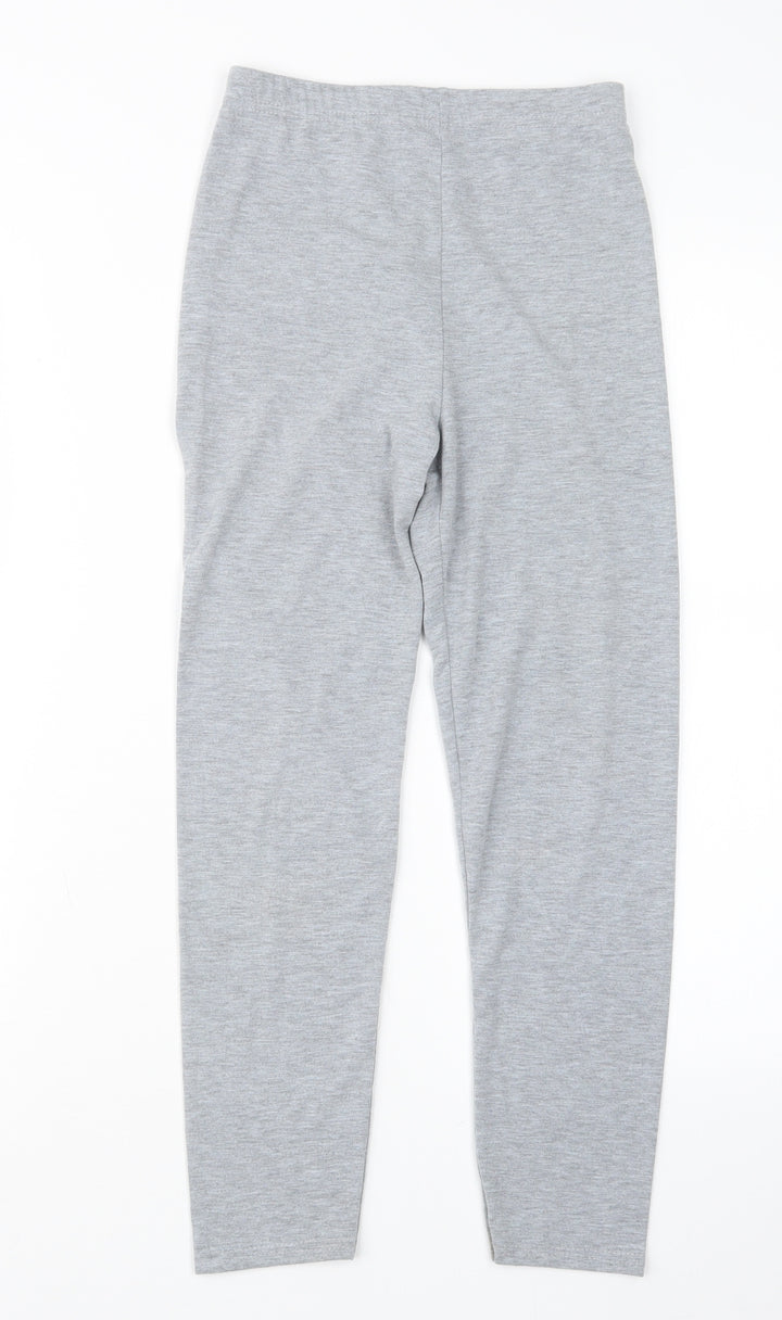Preworn Girls Grey Carrot Trousers Size 11-12 Years