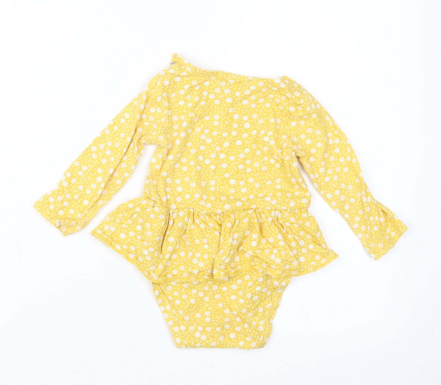 Carter's Girls Yellow Floral  Babygrow One-Piece Size 18 Months