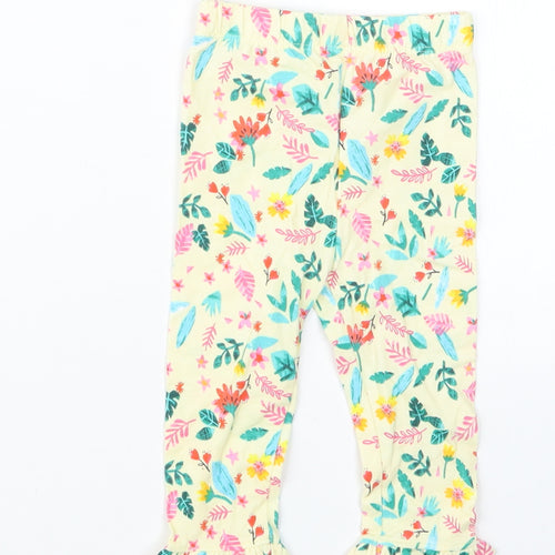 George Girls Ivory Geometric  Cargo Trousers Size 6-9 Months