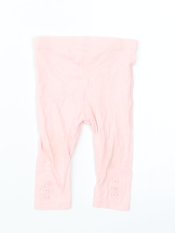 TU Girls Pink   Capri Trousers Size 6-9 Months