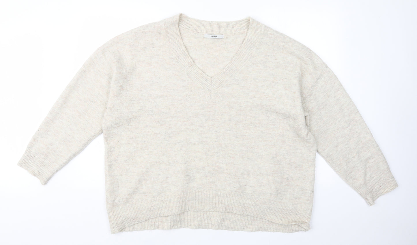 George Womens Beige  Knit Pullover Jumper Size XL