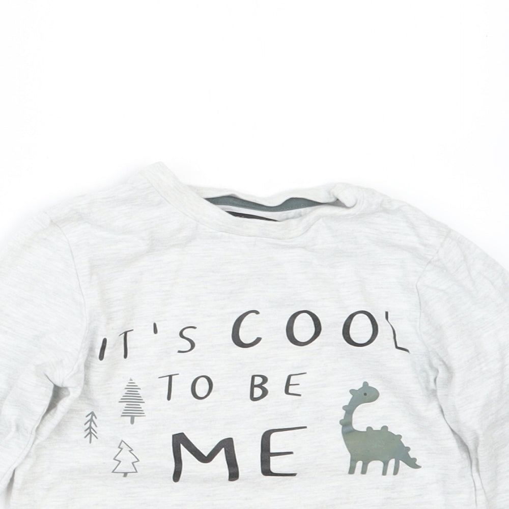 George Boys Grey   Basic T-Shirt Size 2-3 Years