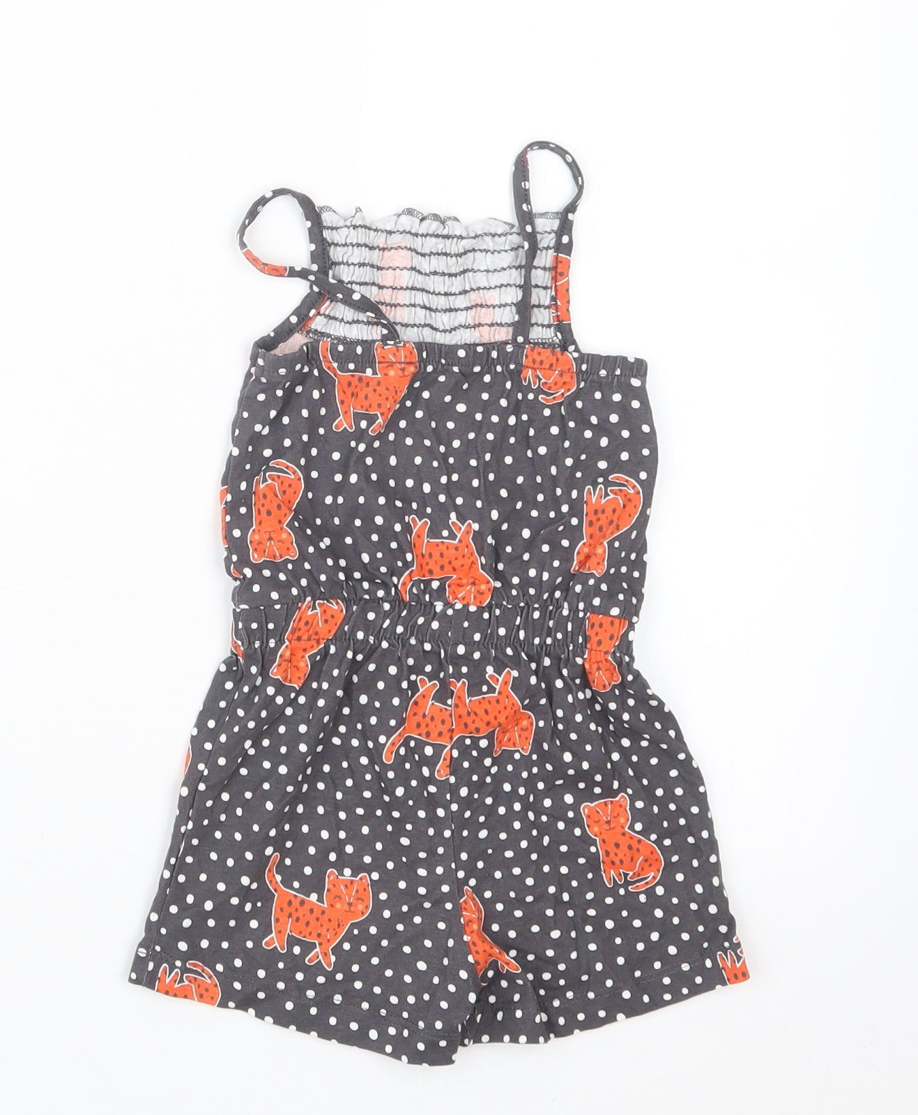George Girls Grey Geometric  Dress Set Outfit/Set Size 12-18 Months  - Cats