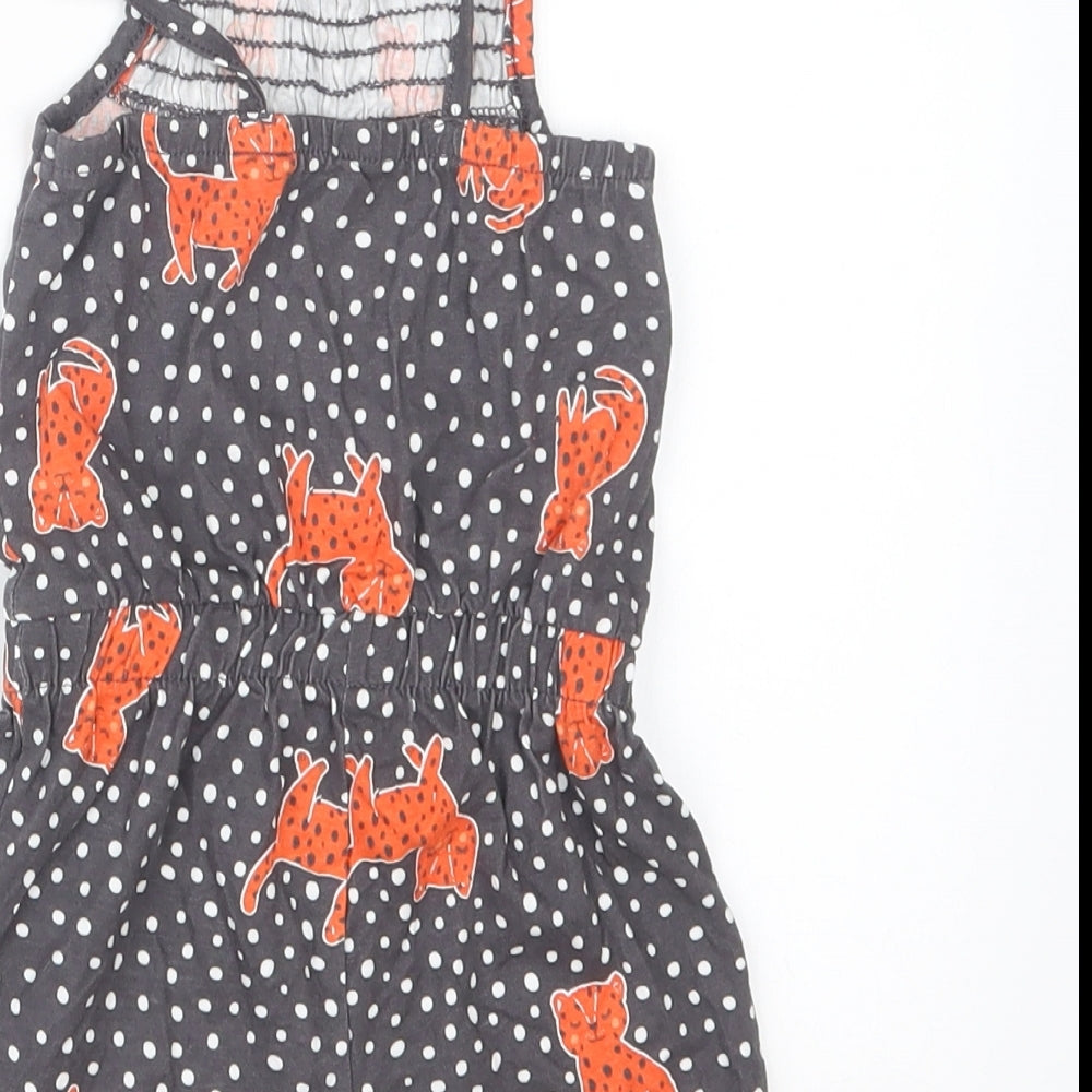 George Girls Grey Geometric  Dress Set Outfit/Set Size 12-18 Months  - Cats