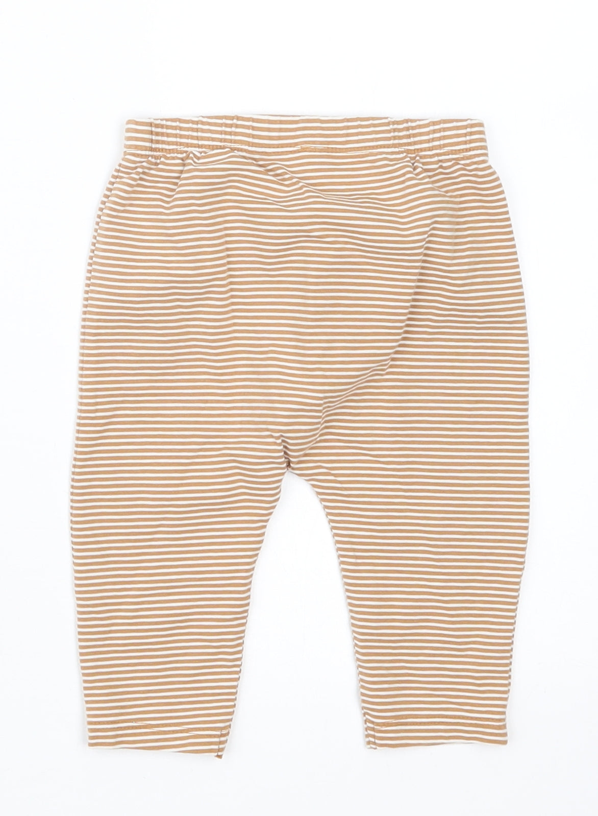 TU Boys Beige Striped  Capri Trousers Size 6-9 Months