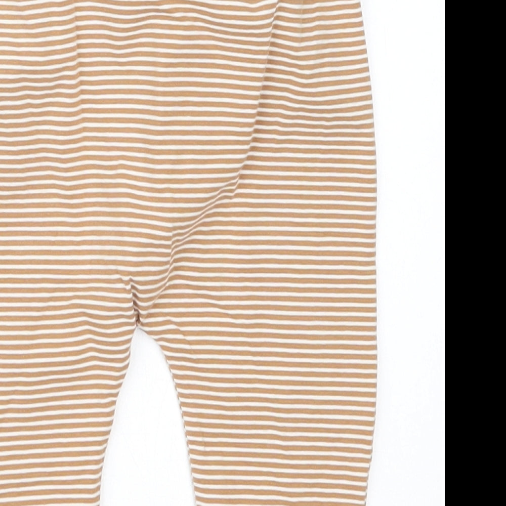 TU Boys Beige Striped  Capri Trousers Size 6-9 Months