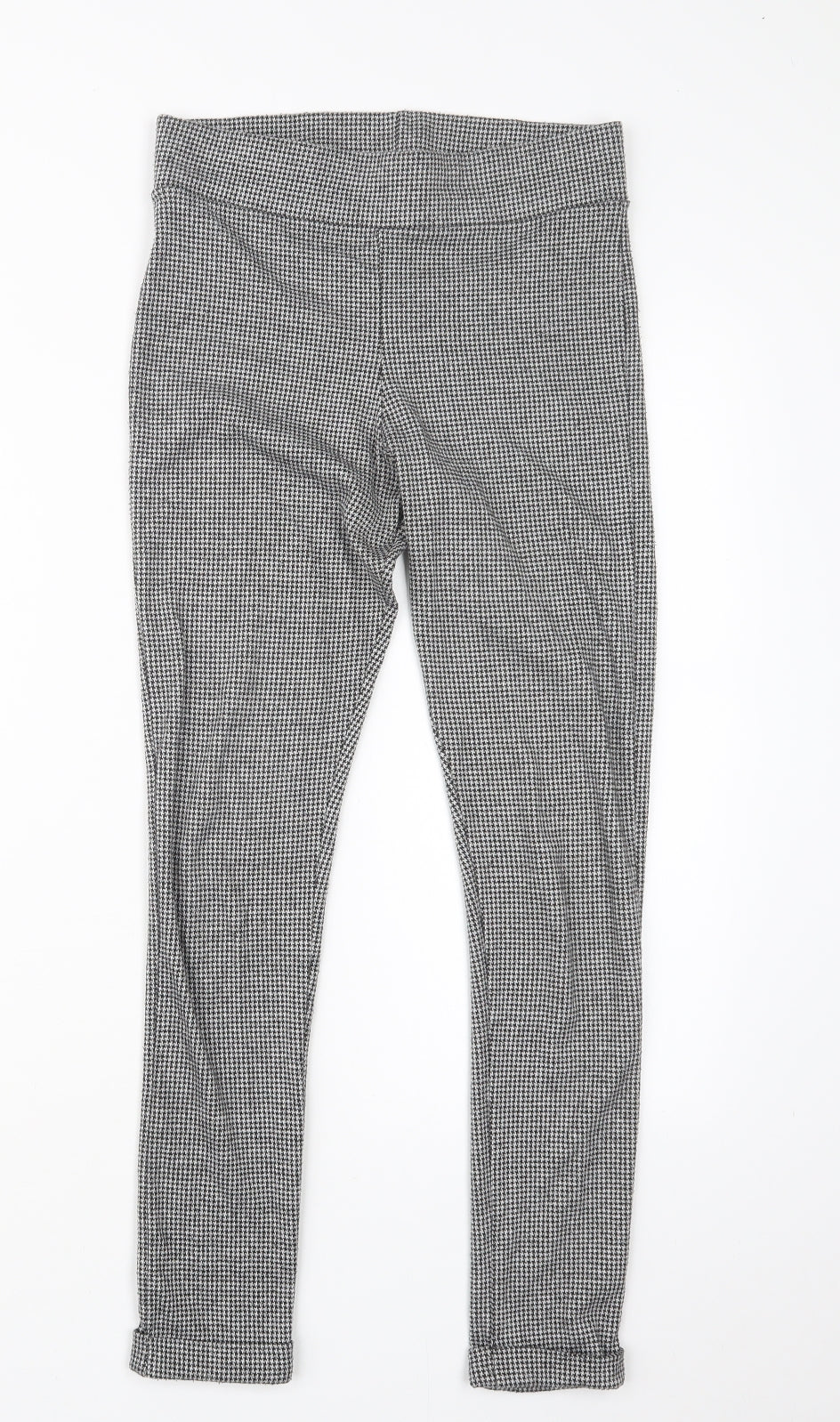 Miss Selfridge Womens Black Houndstooth  Trousers  Size 10 L26.5 in