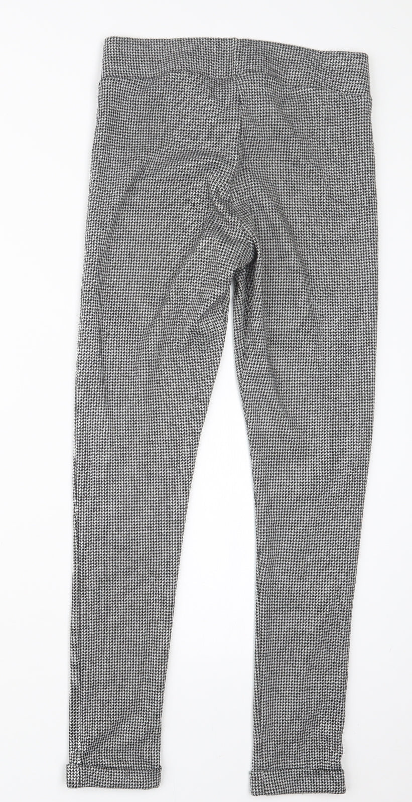 Miss Selfridge Womens Black Houndstooth  Trousers  Size 10 L26.5 in