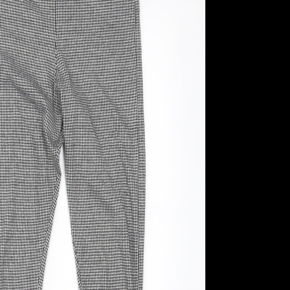 Miss Selfridge Womens Black Houndstooth  Trousers  Size 10 L26.5 in