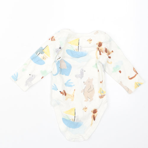 Marks and Spencer Baby White Geometric  Babygrow One-Piece Size 9-12 Months