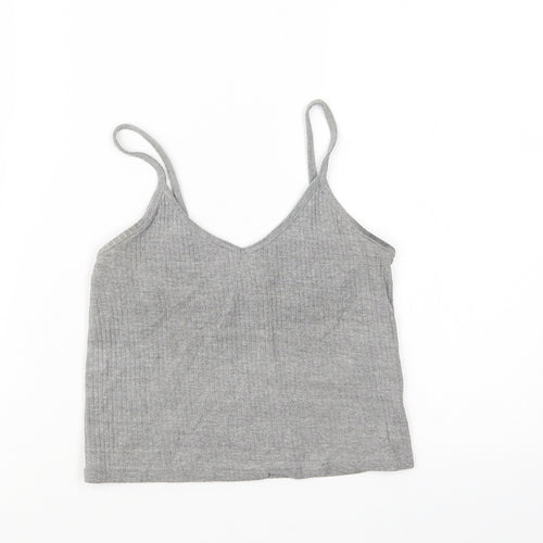Topshop Womens Grey   Basic T-Shirt Size 8