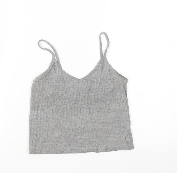 Topshop Womens Grey   Basic T-Shirt Size 8