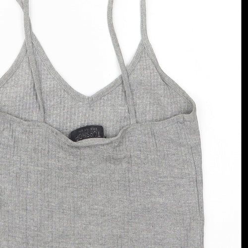 Topshop Womens Grey   Basic T-Shirt Size 8