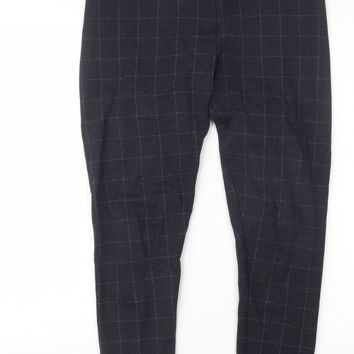 Nutmeg Womens Blue Check  Trousers  Size 12 L27 in