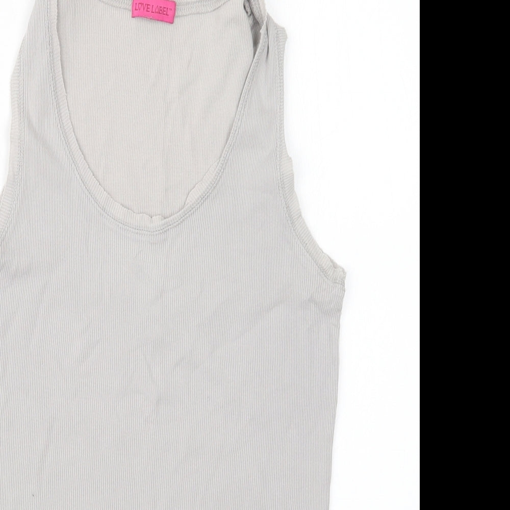 Love Label Womens Grey   Basic Tank Size 14
