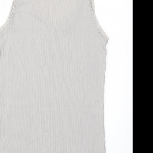 Love Label Womens Grey   Basic Tank Size 14