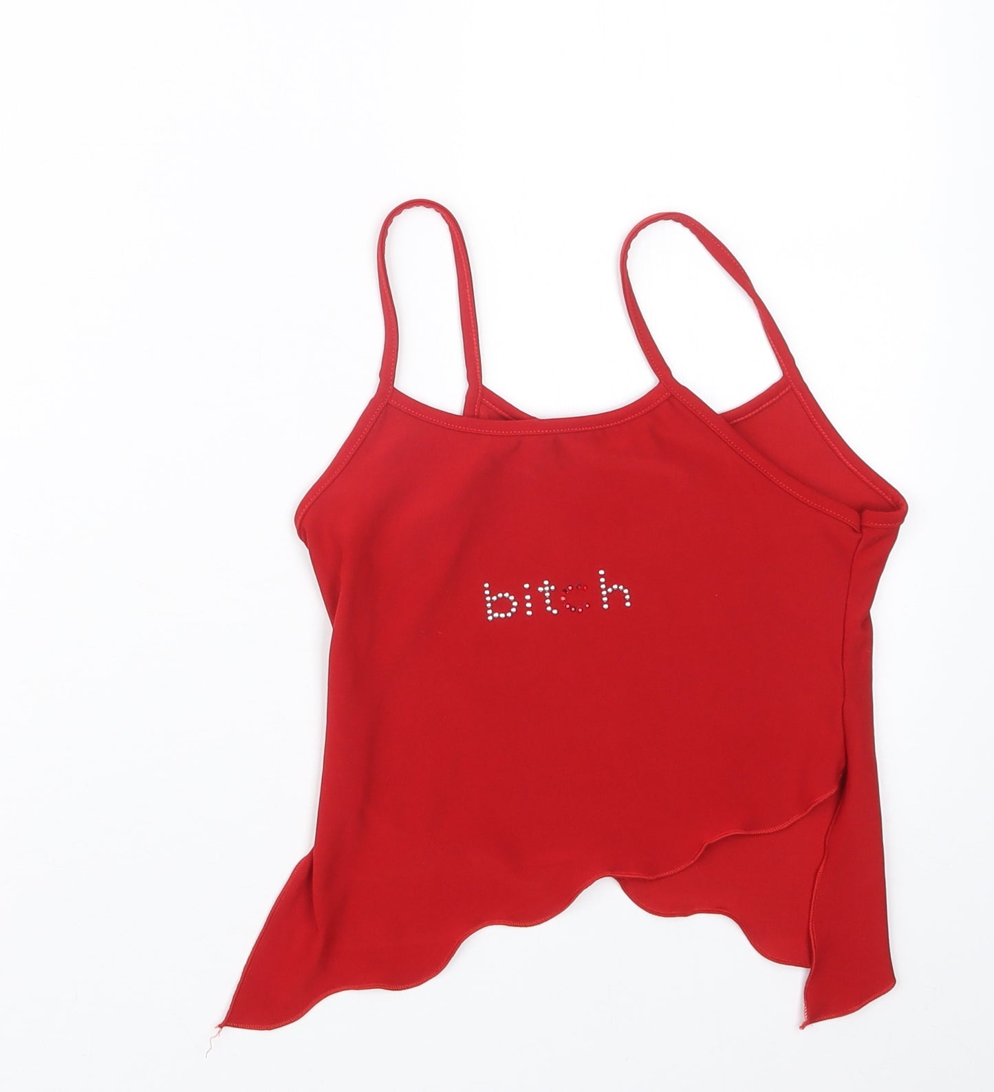 Preworn Womens Red   Cropped T-Shirt Size S