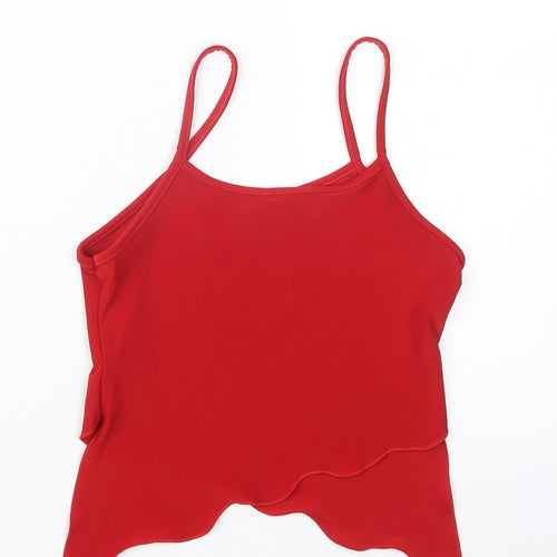 Preworn Womens Red   Cropped T-Shirt Size S