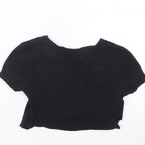 Primark Womens Black   Cropped T-Shirt Size 4