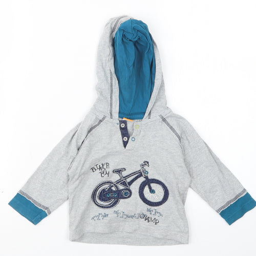MINIMODE Boys Grey   Basic T-Shirt Size 6-9 Months