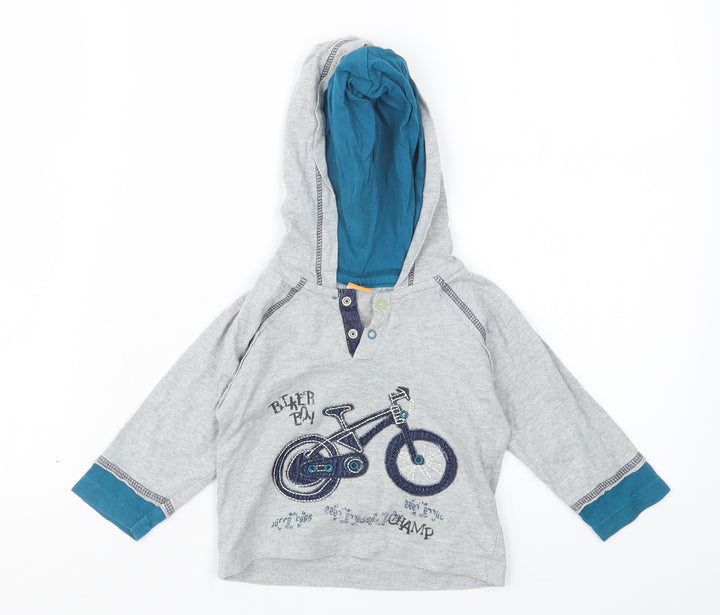 MINIMODE Boys Grey   Basic T-Shirt Size 6-9 Months