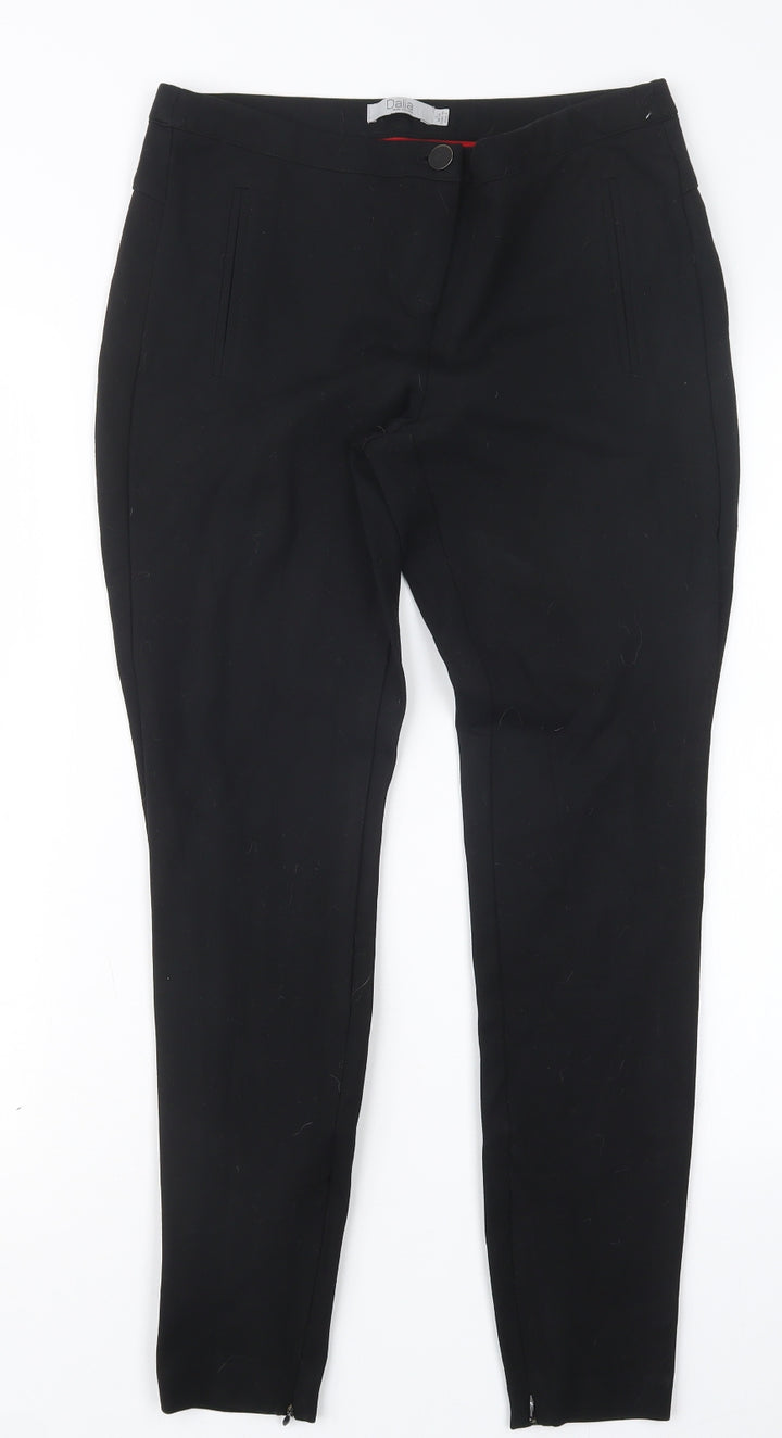 Dalia Womens Black Trousers Size 10 L27 in