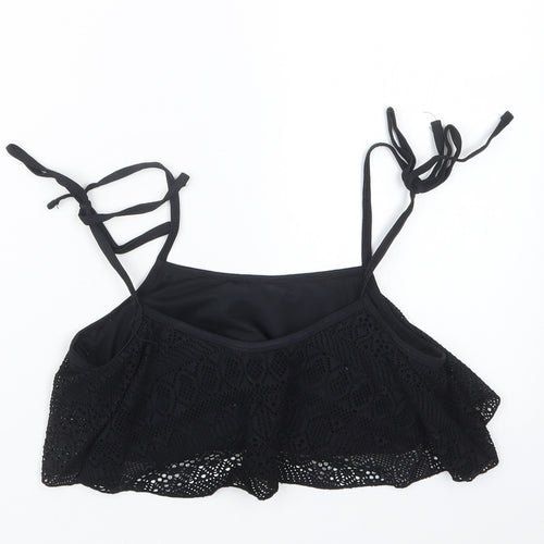 Primark Womens Black   Cropped T-Shirt Size 10