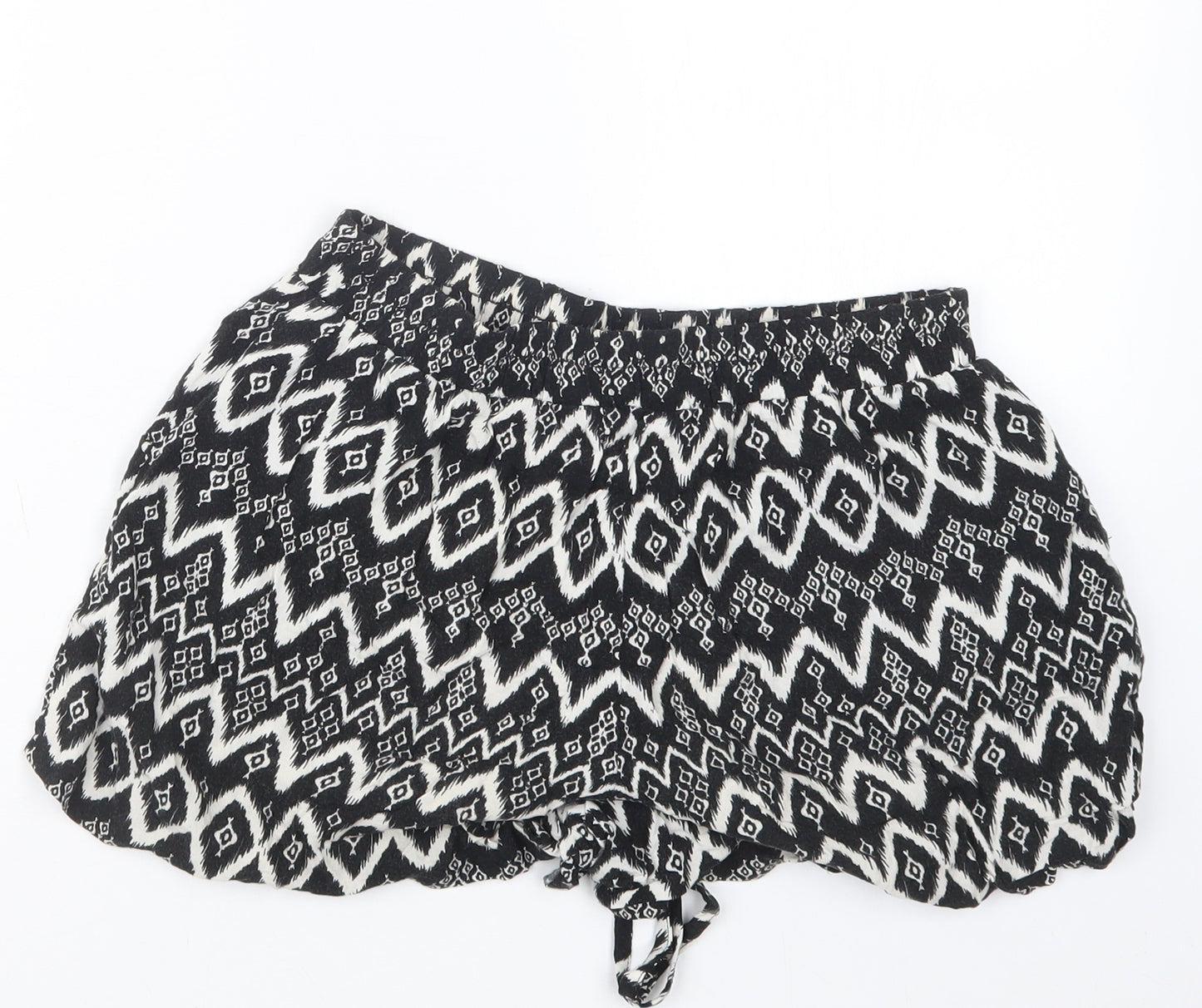 BeBop Womens Black Geometric  Bermuda Shorts Size M