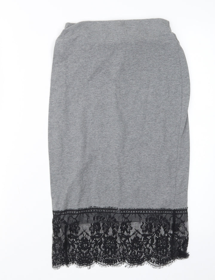 Lily Loves Womens Grey   Straight & Pencil Skirt Size 8