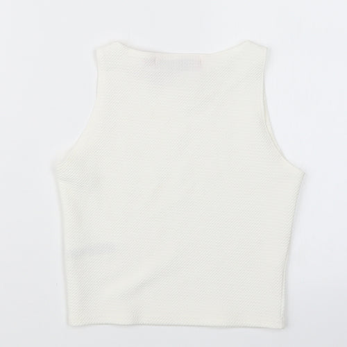 Boohoo Womens Ivory   Basic T-Shirt Size 6