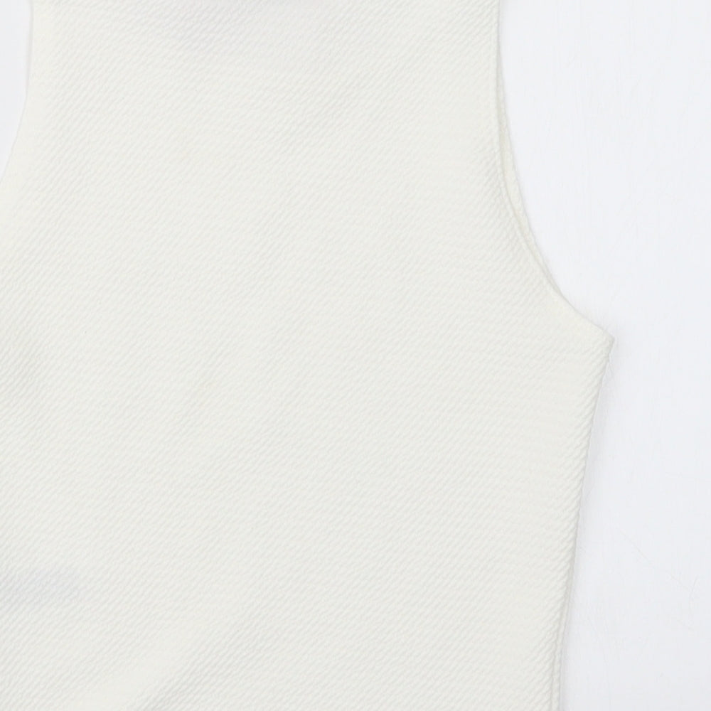 Boohoo Womens Ivory   Basic T-Shirt Size 6