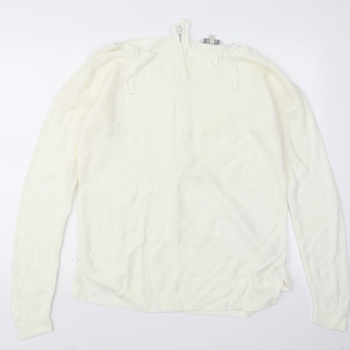 Peacocks Womens Ivory  Knit Pullover Jumper Size M