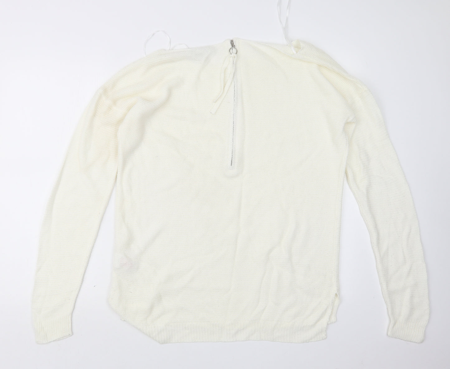 Peacocks Womens Ivory  Knit Pullover Jumper Size M