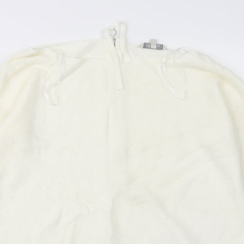 Peacocks Womens Ivory  Knit Pullover Jumper Size M