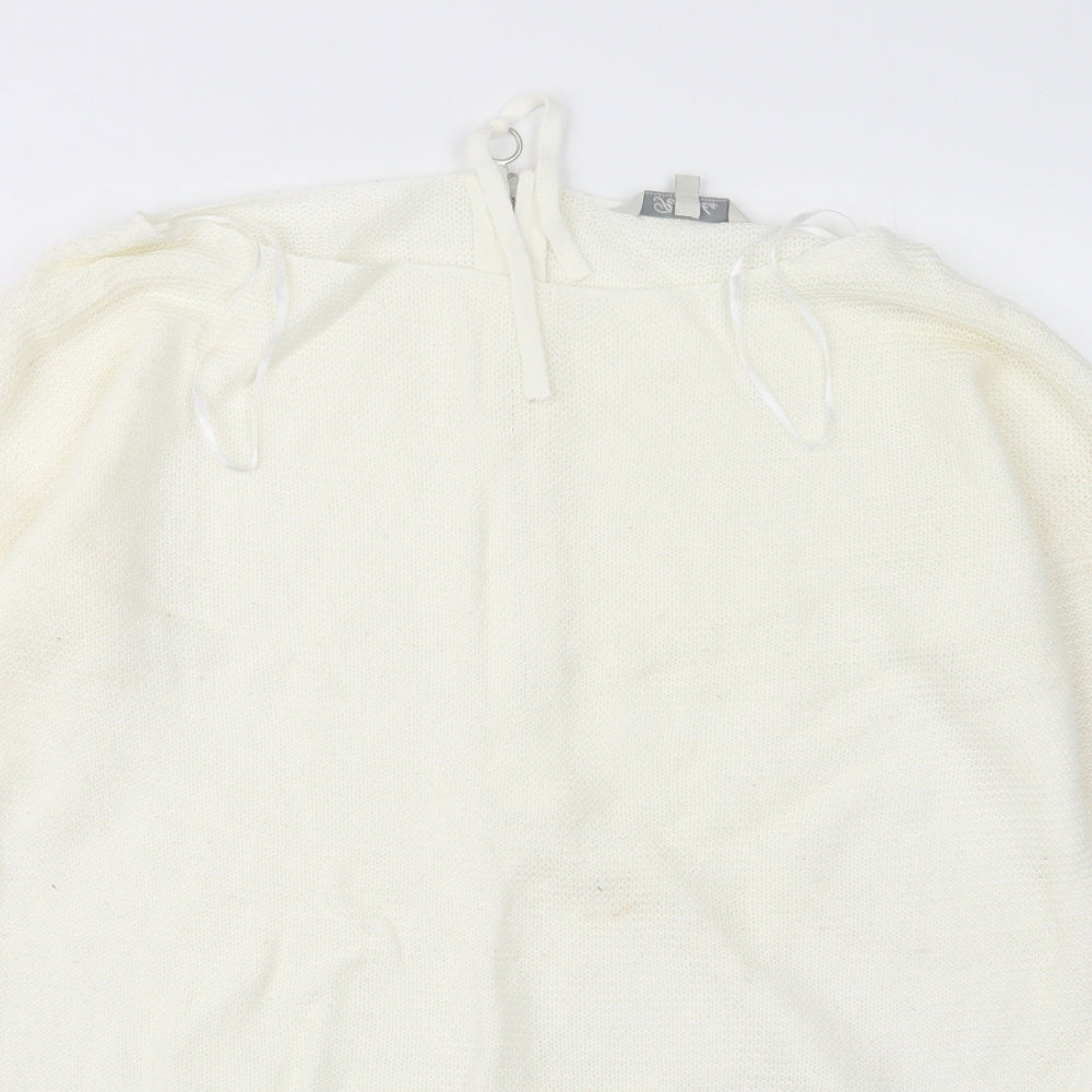 Peacocks Womens Ivory  Knit Pullover Jumper Size M