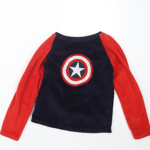 Rebel Boys Blue Geometric   Pyjama Top Size 8-9 Years  - Captain America