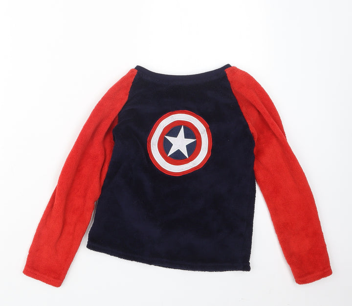 Rebel Boys Blue Geometric   Pyjama Top Size 8-9 Years  - Captain America